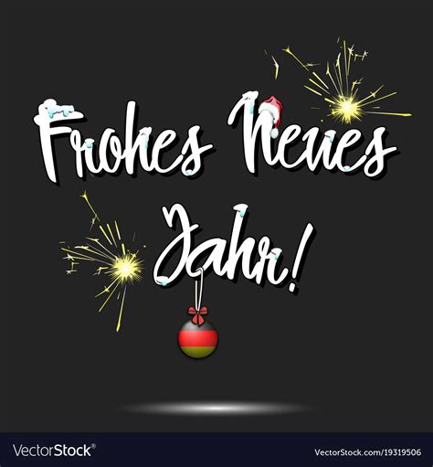 Happy New Year In German Royalty Free Vector Image
