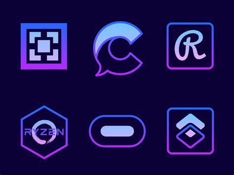 Animated gradient logos by Alex Chizh on Dribbble gambar png