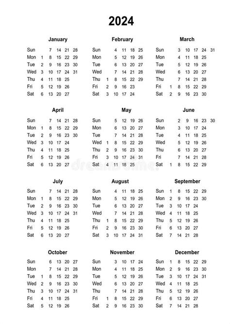 Calendar 2024 Printable Calendar For 2024 Minimalist Style Yearly