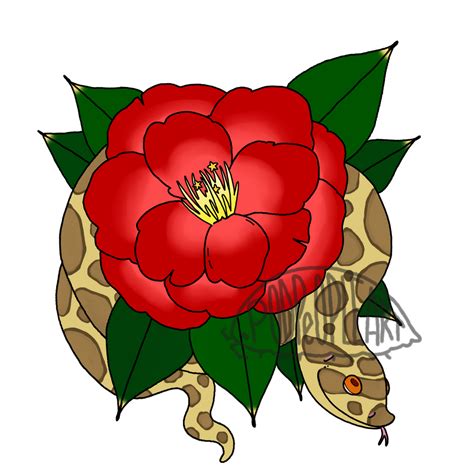 Hognose Snake W Camellia By Podpeopleart On Deviantart