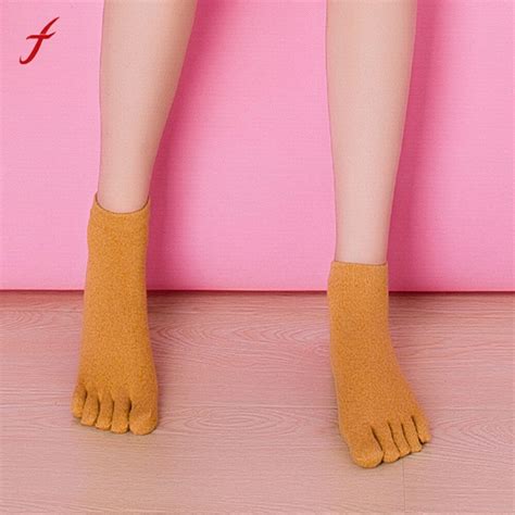Comfortable Socks For Women Five Toe Cotton Socks Pure Trainer Cute Finger Socks Breathable