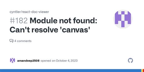 Module Not Found Can T Resolve Canvas Issue Cyntler React Doc Viewer Github