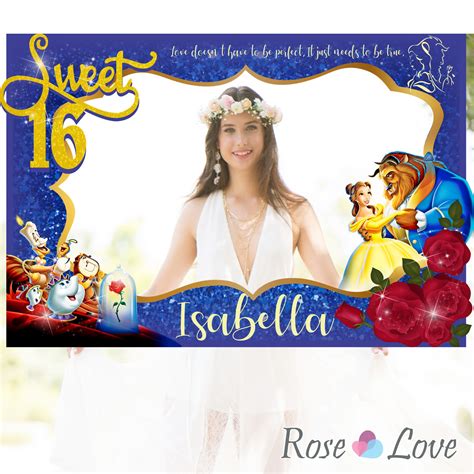 The Beauty And The Beast Photo Booth Sweet Sixteen Party Etsy