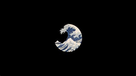 Edited Version Of The Great Wave Off Kanagawa 3840x2160 Minimalist