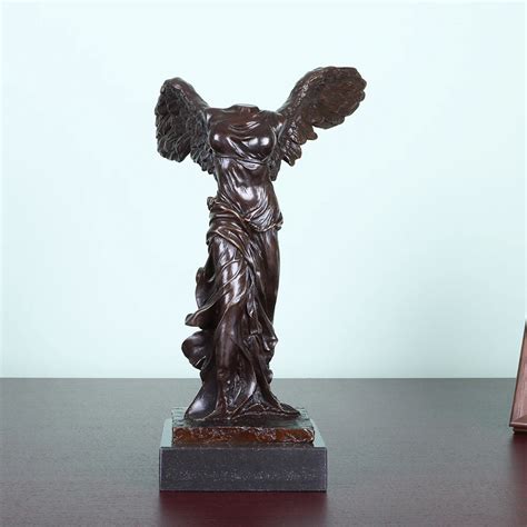 winged nike victoria statue sculpture bronze greek victory goddess reproduction famous figurine