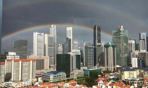 Double Rainbow Lights Up Singapore Skies On Third Day Of