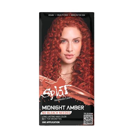 Splat Midnight Kit Amber Unisex Semi Permanent Hair Dye No Bleach