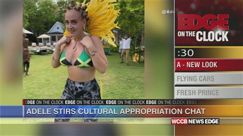 edge on the clock adele slammed for wearing jamaican flag bikini feathers and bantu knots
