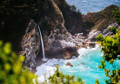 There Are Two Rare Waterfalls That Flow Onto Beaches In California And
