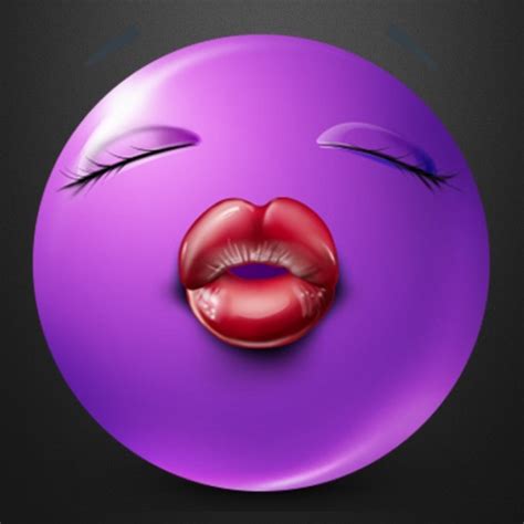 Purple Smiley Stickers By Emoji World