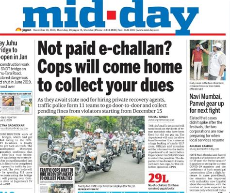 Mid Day Epaper Pdf Free Download Today News