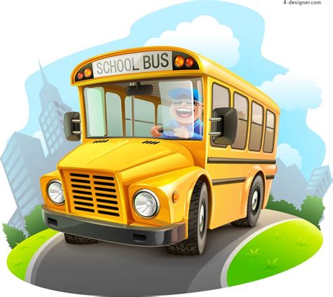 12 Cartoon School Bus Vector Images Cartoon School Buses Happy