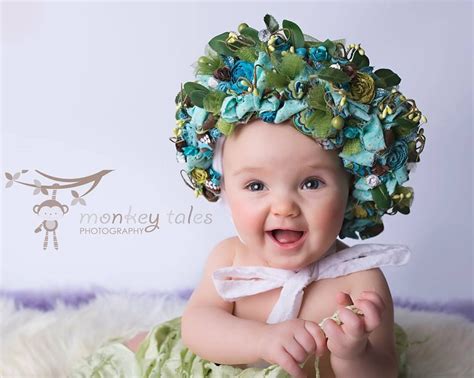 Facebook Floral Baby Bonnet Newborn Baby Photography Baby Bonnets