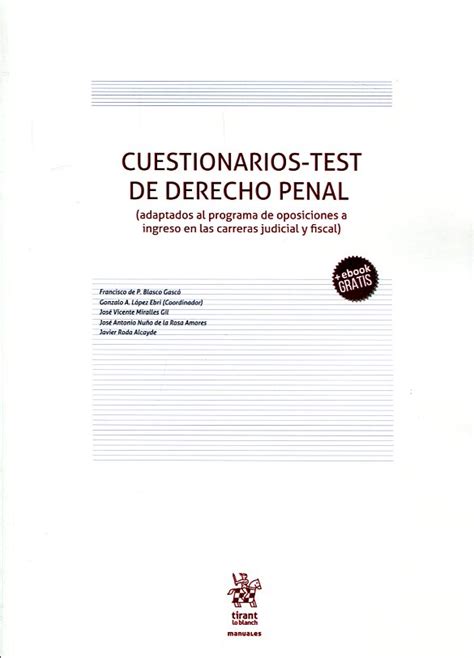 Cuestionarios Test De Derecho Procesal Penal Adaptados Al Programa De