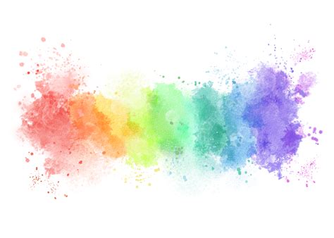Rainbow Color Watercolor Splash Background Wallpaper Sample Rainbow