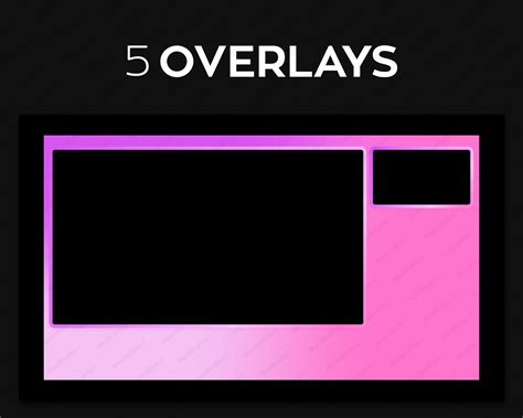 Pink Twitch Streaming Overlay Custom Twitch Png Overlay Set Etsy 日本