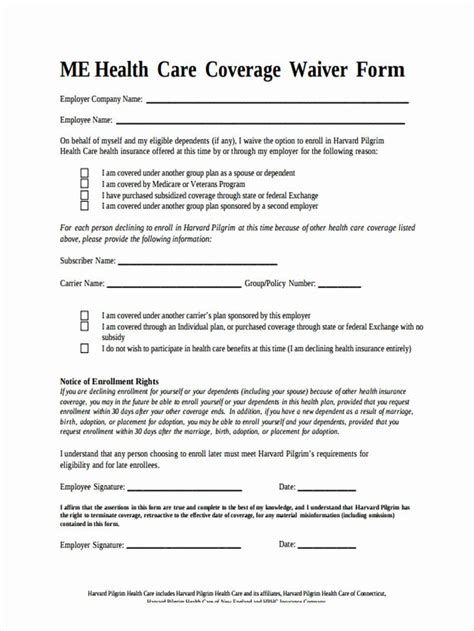 Insurance Waiver Form Template Fresh 8 Generic Waiver Forms Free Sample
