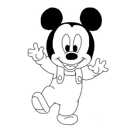 Mickey Mouse Para Colorear Bebe Imagenes Para Colorear De Mickey
