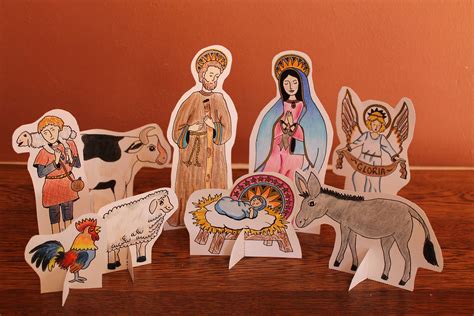 Printable Christmas Nativity Scene Paper Dolls For
