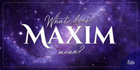 The Name Maxim What It Means And Why Numerologists Like It