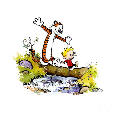 Calvin And Hobbes Adventure Digital Art By Wilfred A Petersen
