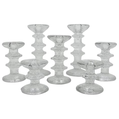 Iittala Festivo Glass Candlesticks Designed By Timo Sarpaneva Of