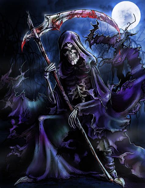 The Grim Reaper By Halloweenbloodyqueen On Deviantart Grim Reaper Art