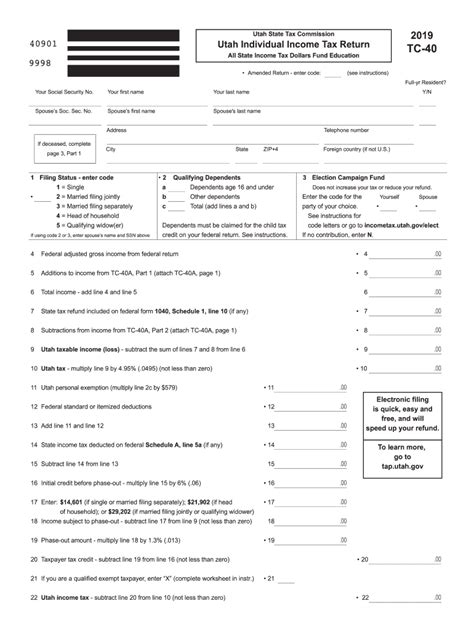 Utah State Tax Forms Fill Out And Sign Printable Pdf Template Signnow