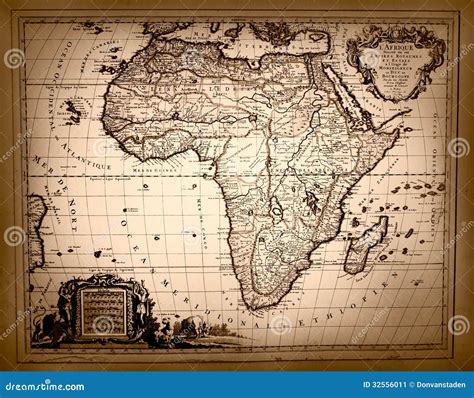 Vintage Africa Map Royalty Free Stock Photography