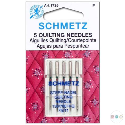 Schmetz 7511 Quilting Sewing Machine Needles 5 Pack Uncarded