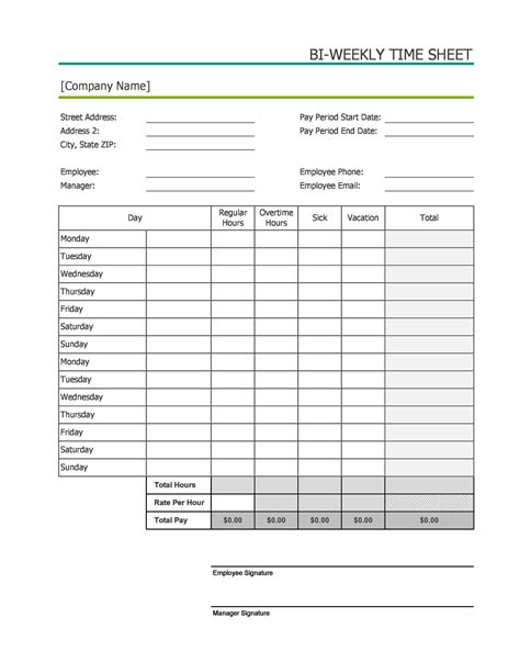 timesheet time card templates template lab