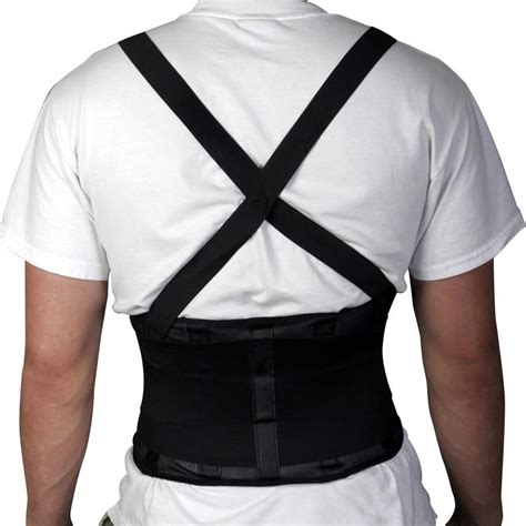 Medline Standard Back Support With Suspenders Black 2xl 1ct