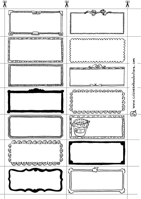 The Printable Template For Labels And Frames