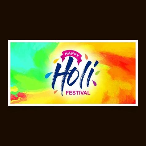 Holi Festival Banner With Black Background Template Download On Pngtree