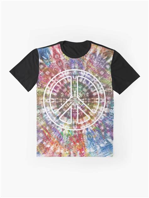Retro Tie Dye Peace Sign Psychedelic Design T Shirt By Neomundo