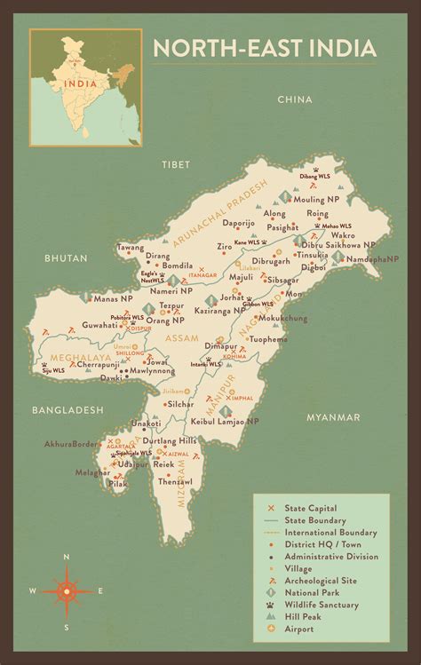 Road Map Of North East India