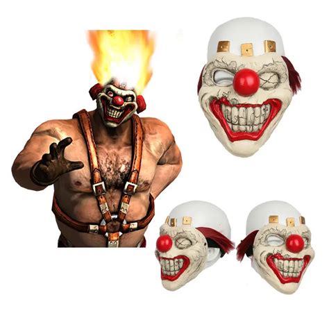 Xcoser Twisted Metal Sweet Tooth Mask Halloween Cosplay Killer Clown