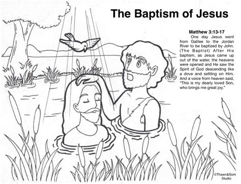The Baptism Of Jesus Coloring Page Baptism Coloring Pages Printables