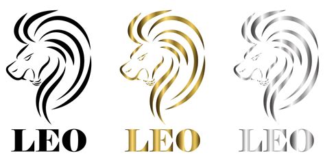line logo of lion head sign of leo zodiac 2450294 Vector Art at Vecteezy