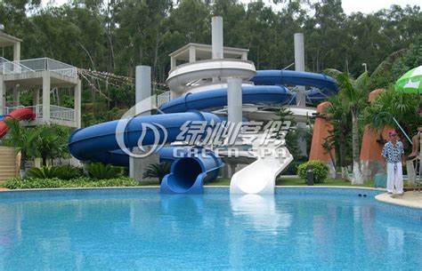 Large Outdoor Commercial Grade Fiberglass Water Slides Swimming Pool