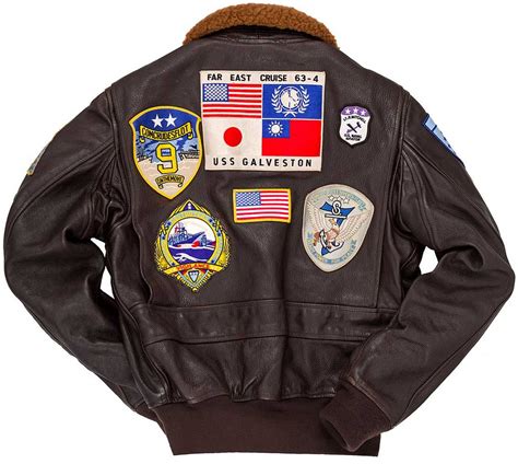 The leather material is typically dyed black, or various shades of brown, but a wide range of colors is possible. Cockpit Mens Reproduction Top Gun G-1 Leather Flight Jacket