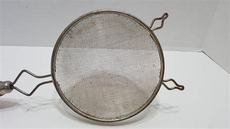 Vintage Wire Mesh Strainer Red Wood Handle Farmhouse Kitchen Etsy