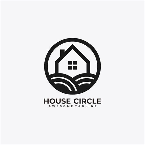 Premium Vector House Circle Logo Design Vector