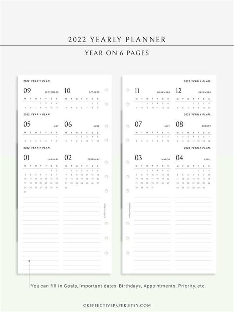 Planner Notepad Planner Inserts Planner Template Weekly Meal Planner