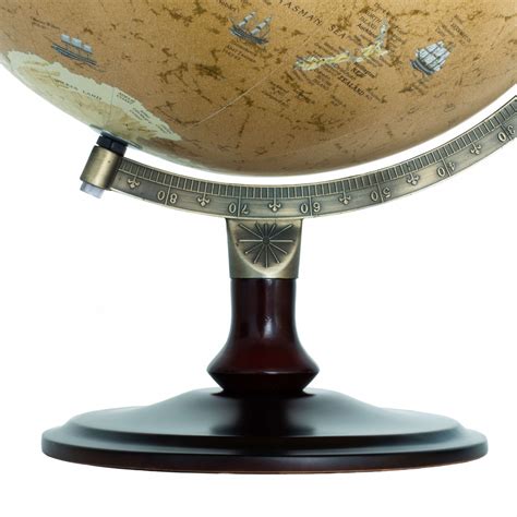 Oxford Desk Globe World Globe With Gold Soft Touch Ball And Cherry