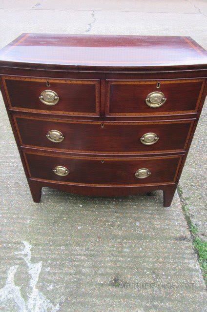 Antique Inlaid Mahogany Bow Front Chest Of Drawers Antiques Atlas