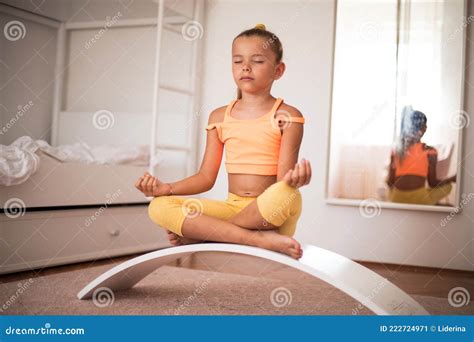 Little Girl Doing Yoga Stock Image Image Of Child Childhood 222724971