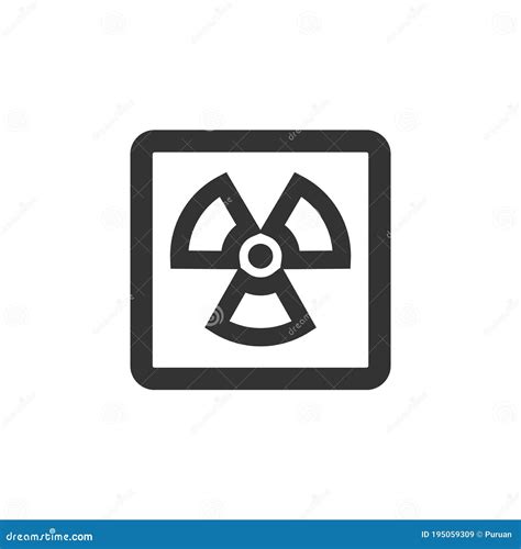 Outline Icon Radioactive Symbol Stock Vector Illustration Of