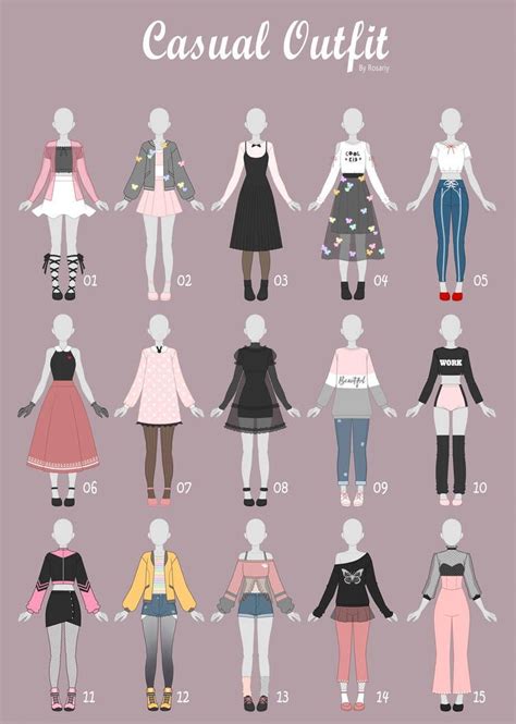 Resultado De Imagen Para Outfits Para Un Dibujo Anime Outfits
