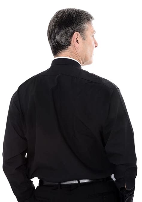 black clergy shirt roman collar long sleeve eclergys™